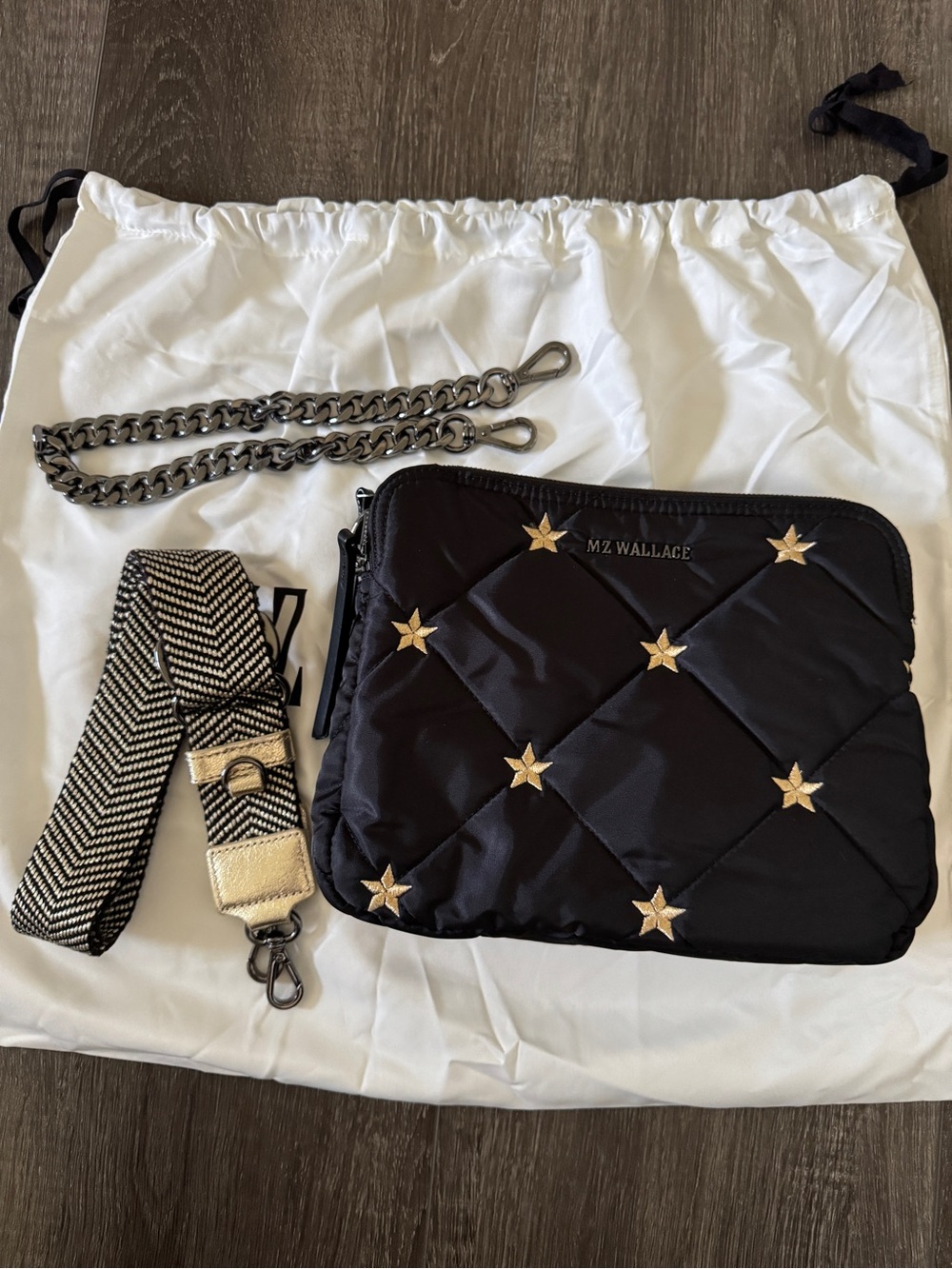 MZ Wallace Embroidered Stars Bowery Crossbody Bag - Picture 8 of 8